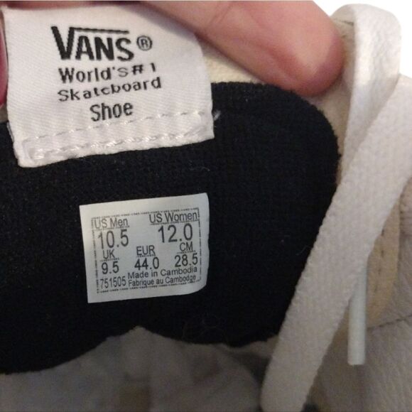 Vans Sk8 Hi Taos Taupe Canvas Suede Mix Skate Sneakers Men's Size 10.5 - Picture 12 of 15